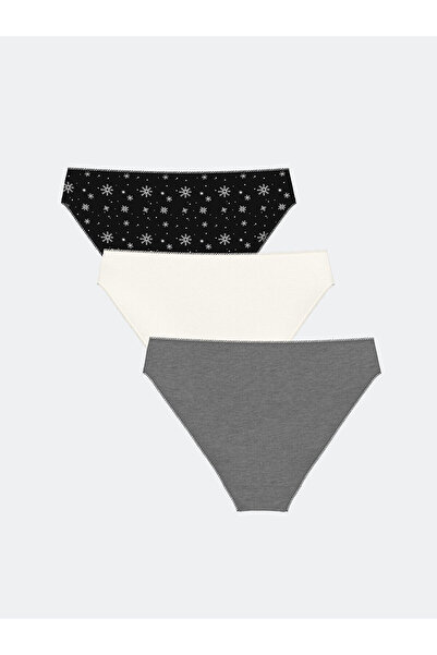 LC Waikiki Візерункові бікіні трусики, набір з 3 штук