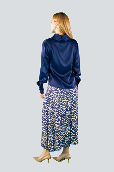 IDYL PATTERNED SATIN SKIRT