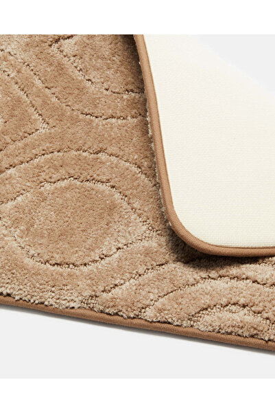REDTAG Taupe Textured Memory Foam Bath Mat