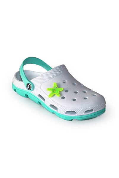 Jose Amorales Women's clogs, EVA foam, white and turquoise, size 41 -