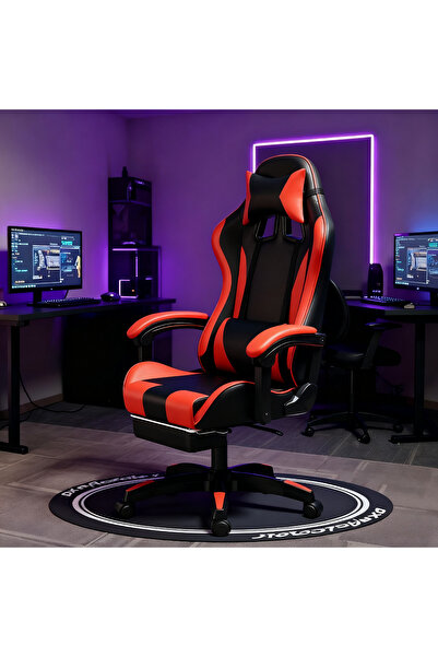 Topone1Topone1 Gaming Chair, Ergonomic Computer Office Chair, Height-Adjustable with Footrest