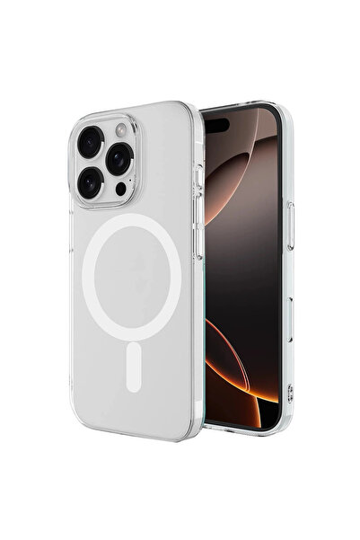 Marsilyan حافظة آيفون 16 برو ماجنيتيك سيف سيليكون شفاف - شفاف