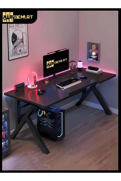 Wemart K-Shaped Gaming Desktop Computer Desk (100 x 60 x 75 cm)