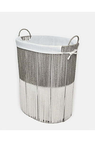 REDTAG Grey Oval Laundry Hamper (L)