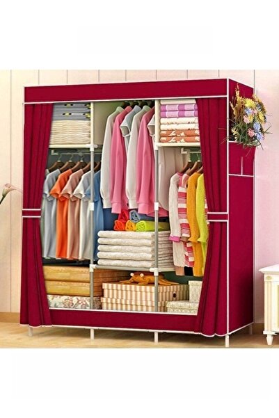 HALAMODO خزانة ملابس محمولة لغرفة النوم، غير منسوجة، مصراع دوار، خزانة ملابس ...