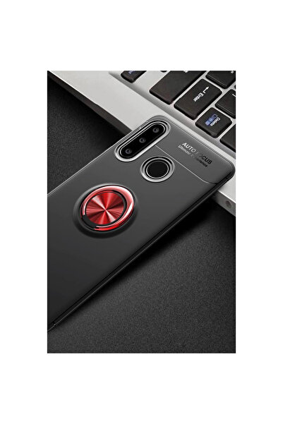 ECOPORT Huawei Y6P Case Range Silicone with Ring - Black-Red