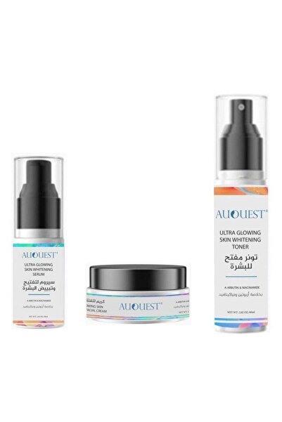 Auquest مجموعة أوكويست لتفتيح البشرة وتبييضها مع كريم تفتيح وتونر تفتيح