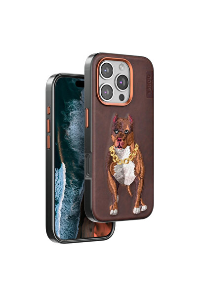 eco port غطاء فينكو آيفون 16 برو بنمط دائم - بني