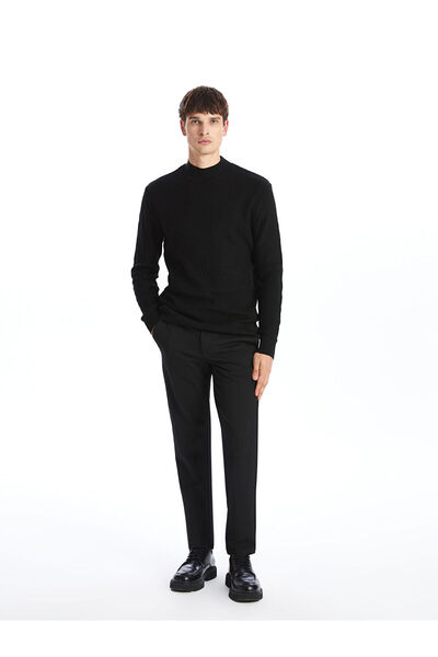 LC Waikiki Black Turtleneck Long Sleeve Men's Knitwear Sweater