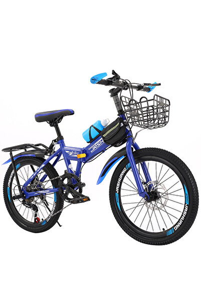 KidLe 20 Inch Folding Kids Bike, Dual Disc Brake Mountain Bicycle with Water ...