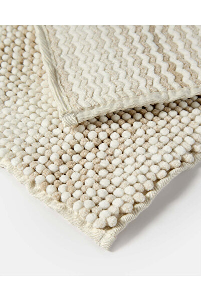 REDTAG Beige Chenille Bathmat