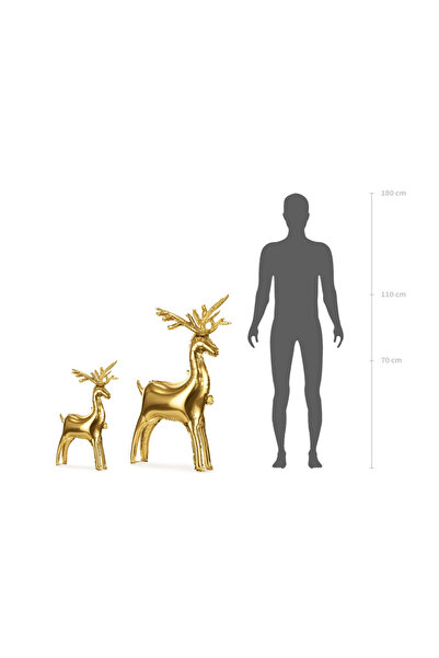 Other Reindeer Standing Foil Balloon, 124 x 80 cm, Gold