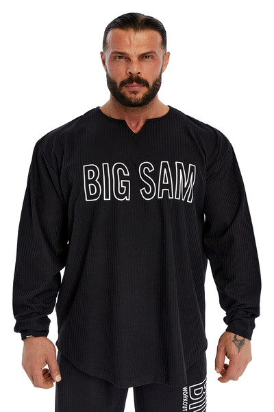 Big Sam Men's Oversized Sweatshirt Collar Detailed Long Sleeve 4743