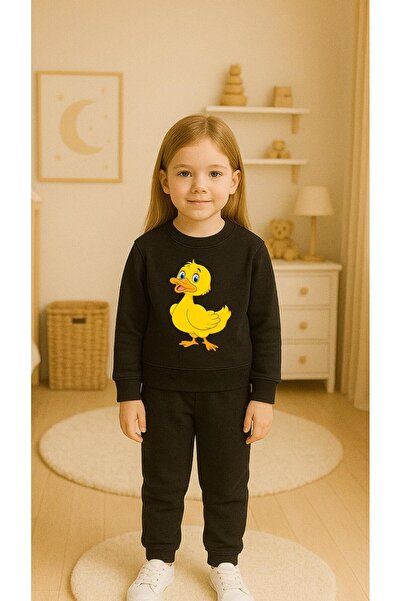 playwear Παιδικό Φούτερ Σετ με στάμπα ΚΙΤΡΙΝΗ ΠΑΠΙΑ για Κορίτσια και Αγόρια, ...