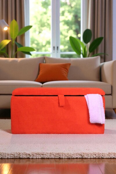 woody maison Dikdörtgen Sandıklı Puf – Yumuşacık Doku Teddy Kumaş Makyaj Masa...