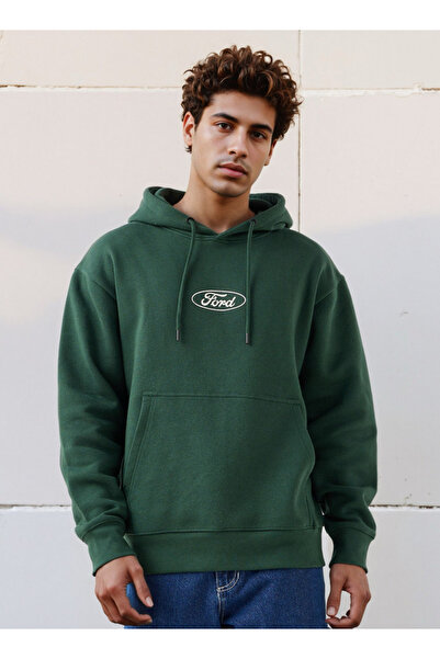 SP Characters Men Oversized Ford Bronco Print Hoodie