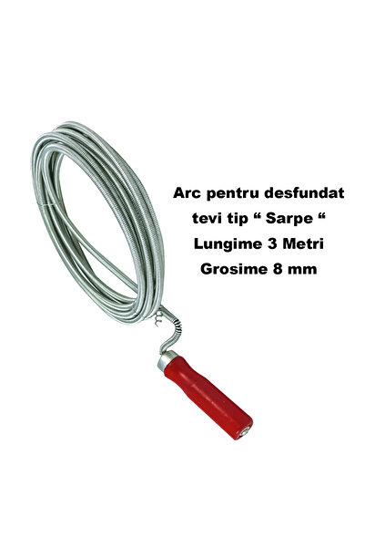 DDT Șerpiș pentru desfundarea și curățarea țevilor, DDT, grosime 8 mm, lungim...