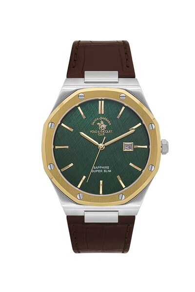 Santa Barbara Polo & Racquet Club Men's Wristwatch Essb.B.10672-4, Leather Strap, 41 mm Case Diameter