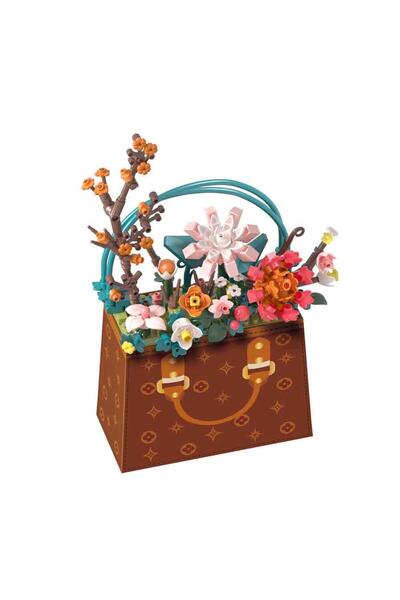 Sunman Koco |   Luxury Bag Inside Flower Lego Building Block Set - 267 Pieces - Ages 6+