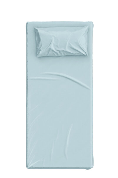 itsybitsy Basic, 100% Cotton Satin, Single Size, Elastic Children's Sheet Set - Mint 90X190