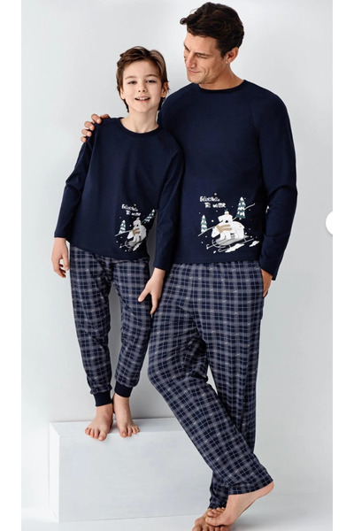 Arnetta Батько-син, новорічний, зимовий тематичний комплект піжами зі 100% бавовни (ціна вказується окремо)