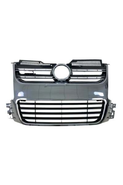 DELUXETUNING Central grille compatible with VW Golf 5 V 2003-2009 Chrome R32 Design