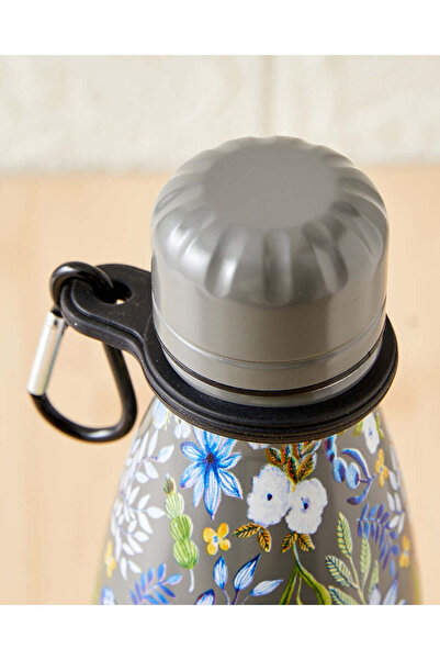 REDTAG Black Floral Print Water Bottle (500ml)