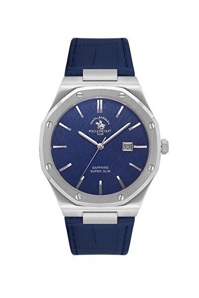 Santa Barbara Polo & Racquet Club Men's Wristwatch Essb.B.10672-3, Leather St...