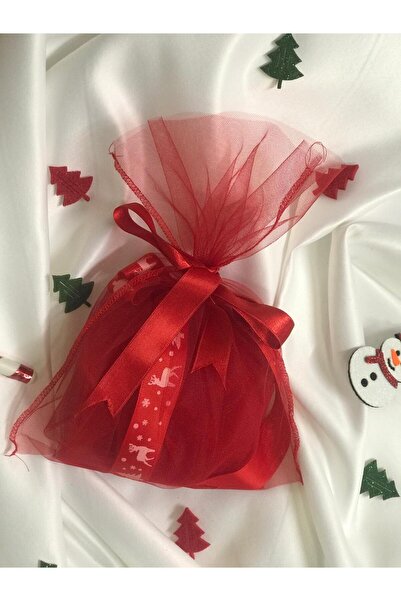 MadyaButik Christmas, New Year, Red Velvet Thong with Tulle Back and Snowman Ribbon Detail, String Model