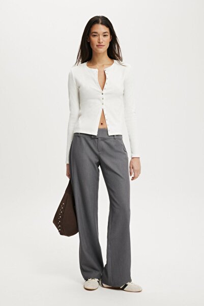 Madmext Λευκή γυναικεία ζακέτα με εφαρμοστό κουμπιά MG2580