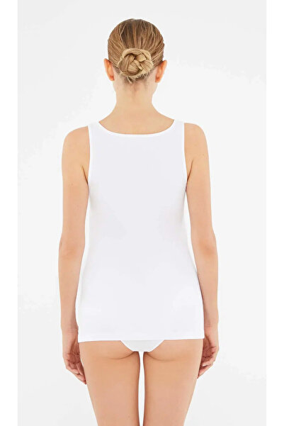 Dagi Women's Wide Neck - Thick Straps, Basic 95% Cotton 2-Pack Tank Top