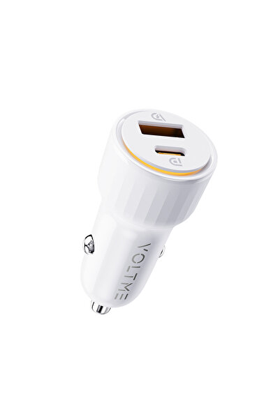 VOLTME Car Charger Cazo USB-C and USB Ports 48W - White