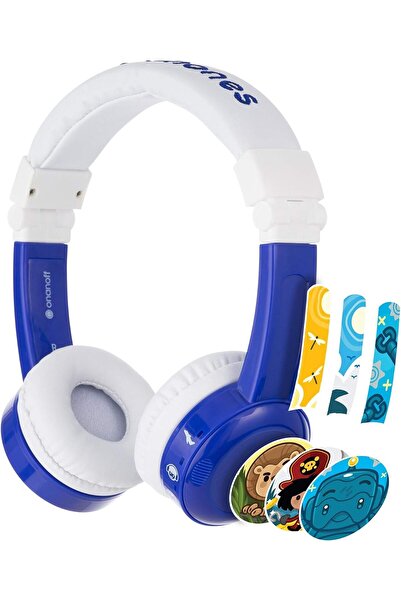 Onanoff BuddyPhones In-Flight Kids Foldable Headphones (Blue)