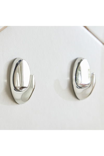 Home Box Umbra Decorative Chrome Finish Hook 2 pcs