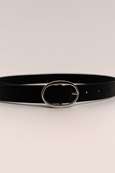 UCCELLO حزام أسود بإبزيم بيضاوي للنساء – حزام أنيق يناسب الملابس اليومية والج...