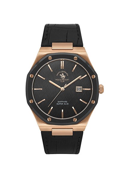 Santa Barbara Polo & Racquet Club Men's Wristwatch Essb.B.10672-5, Leather Strap, 41 mm Case Diameter