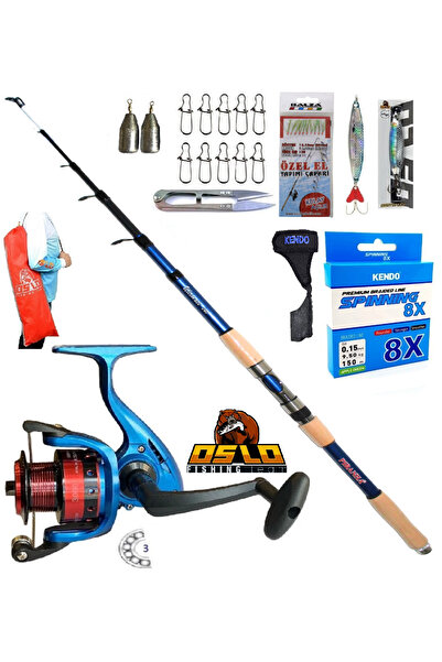 Oslo 3000 270cm 50-100gr Piranha Ultimate Rapala Maket Balık Spin Olta Takımı Seti