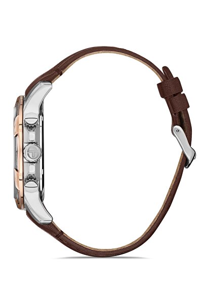 Sergio Tacchini Men's Wristwatch Esst.B.10198.2, Leather Strap, 45 mm Case Diameter