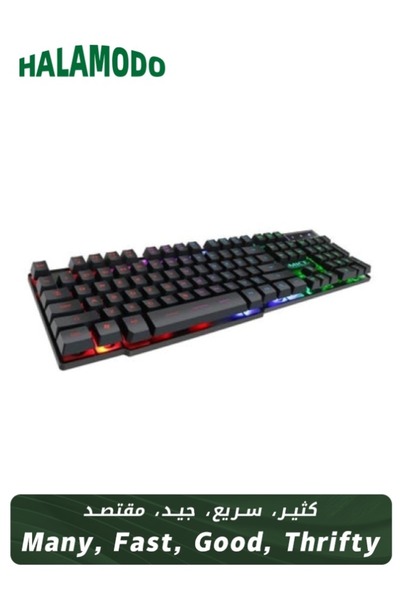 HALAMODO AK-600 Wired Backlit Gaming Keyboard Suitable for Desktop Computers and Laptops