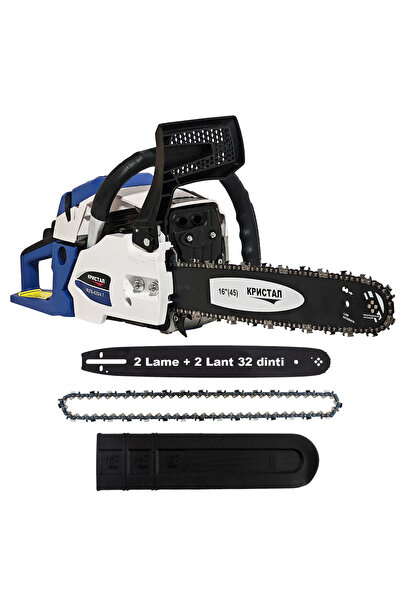 DDT Drujbă pe benzină KRISTAL, motor în 2 timpi, 2 lame + 2 lanțuri, 7 CP, 58...