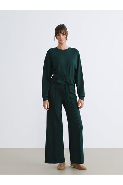 LC Waikiki Γυναικείο παντελόνι με ψηλόμεσο κορδόνι