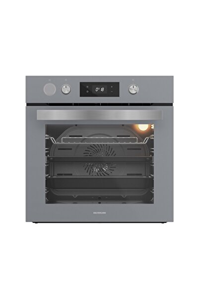 Silverline Gri Cam Ankastre Set BO65P4S01-CS5700E6S01-3481 Flam Gri (Buhar ve Airfryer Özellikli Fır