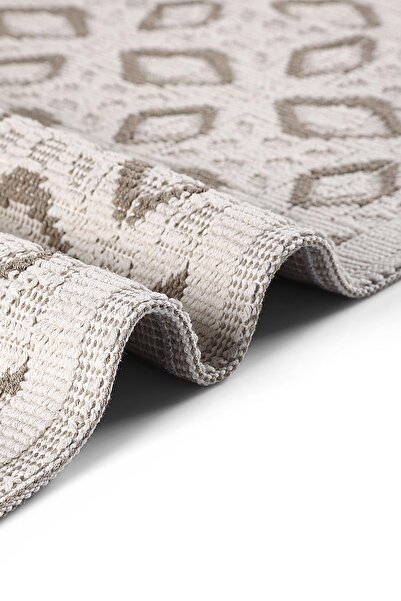 Bluenity Şile Natural Cotton 2-Piece Bath Mat & Rug Set 60X100 50X60 Beige