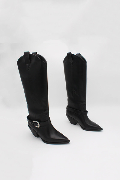 ENDİCAN 277 1104-T Kadın Kovboy Çizme SIYAH CILT