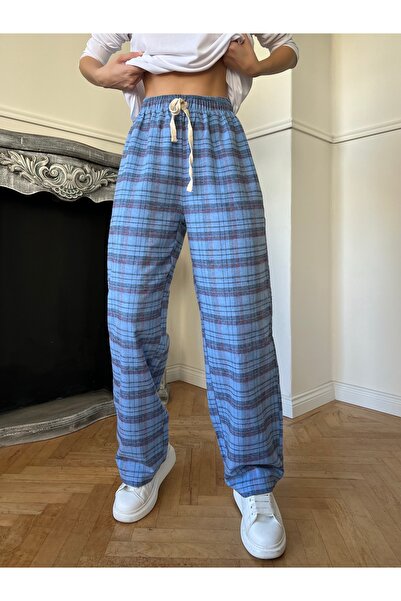 KOTOLOG Unisex καρό αθλητικό παντελόνι με πλαϊνές τσέπες