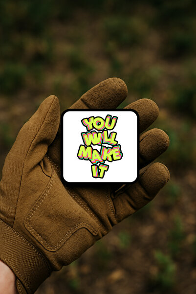 AHWALL شارة تحفيزية مكتوب عليها 'سوف تنجح' بلون النيون / شارة / شعار