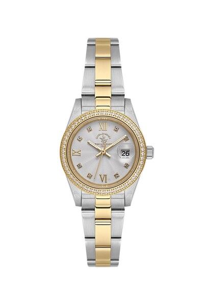 Santa Barbara Polo & Racquet Club ساعة يد نسائية ESSB.D.10035-4، سوار معدني، ...