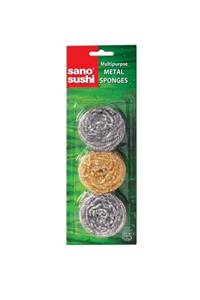 Sano Sushi Metal Stainless Steel Sponge 3 pcs/set
