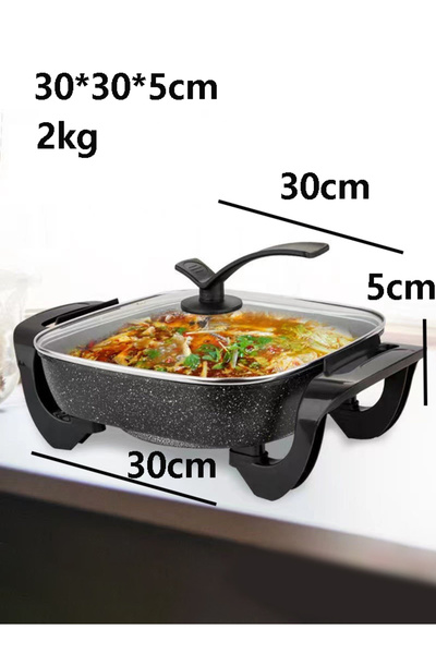 Sumkyle Nonstick Table Top Cook Non-Stick Indoor Adjustable Temperature Control Smokeless Indoor Electric