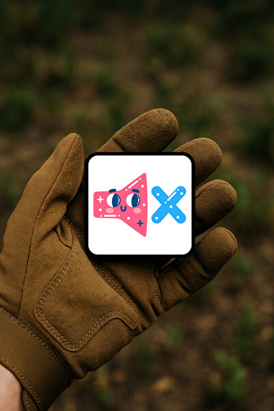 AHWALL رمز الصمت (Mute) على شكل رمز تعبيري لطيف / رقعة / شعار